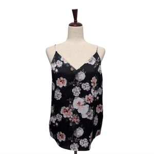 Calvin Klein Floral Sleeveless Silky Satin Blouse Size Small